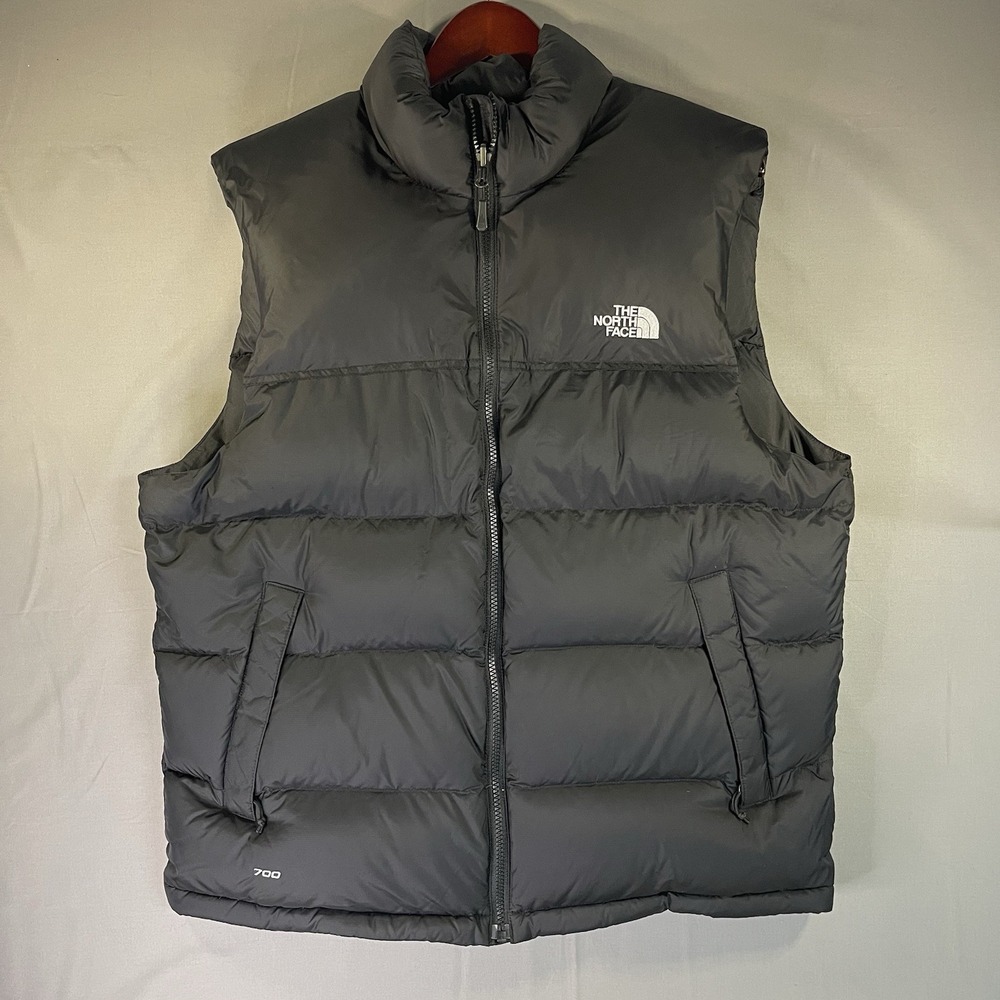 The North Face Vest 700 Down Men's Large Black Puffer Full Zip